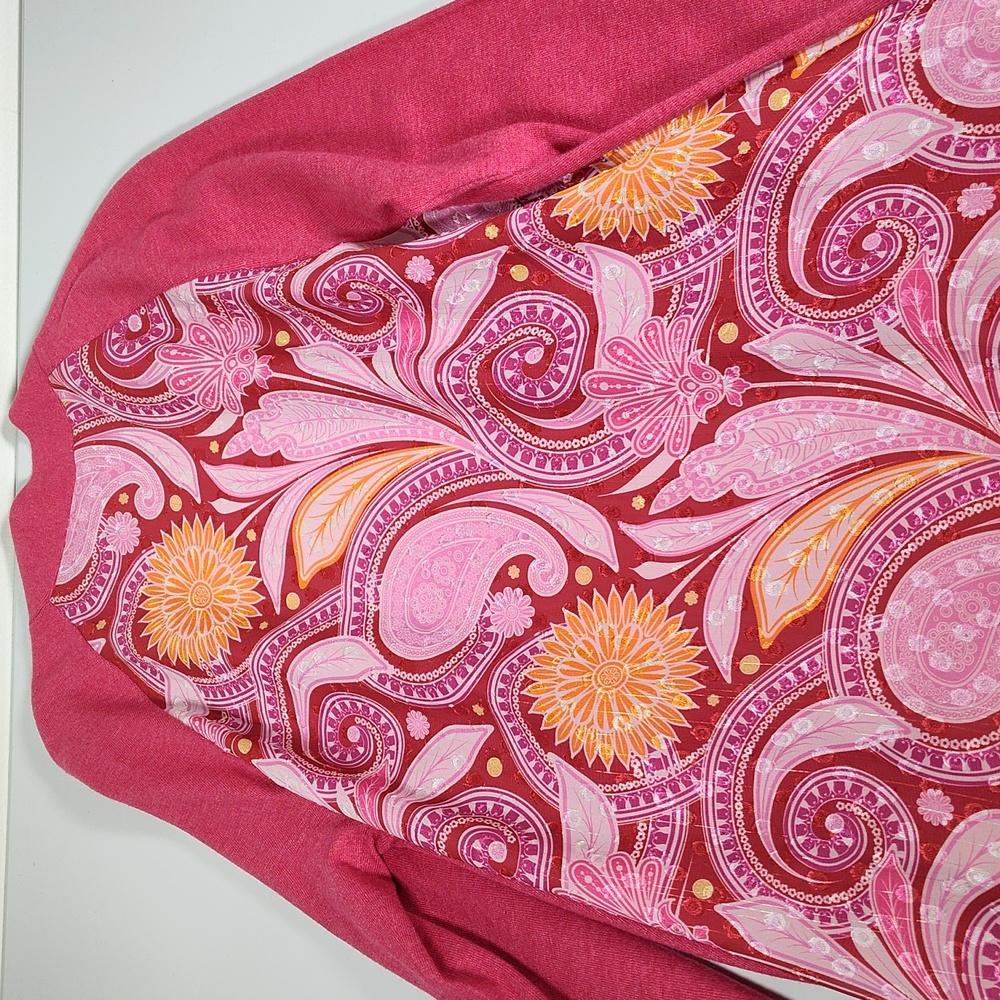 Soft Surroundings Pattern Back Open Front Pink Ca… - image 6